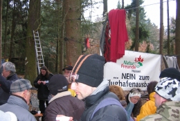 Kaffeestand im Hüttendorf